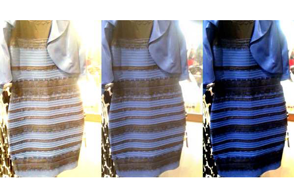 ... search on Amazon reveals that the dress is, in fact, black and blue