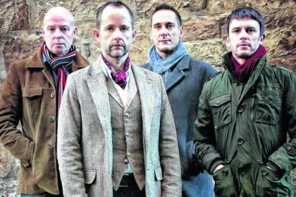 Billy Boyd, front, and his band Beecake